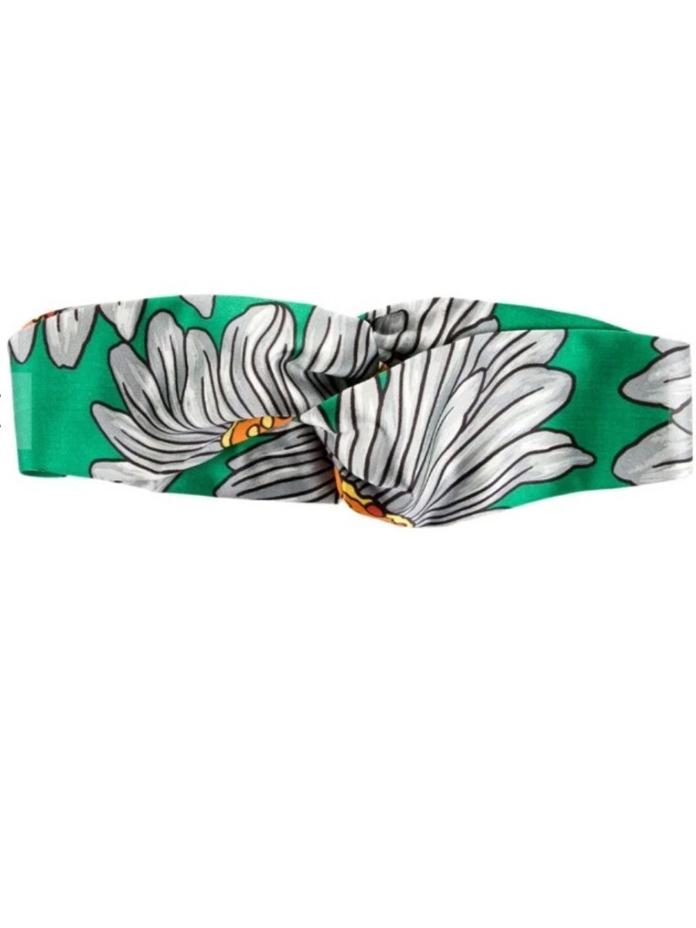 Gucci Silk Blooms Floral Twist Knot Headband Green - Picture 3 of 7